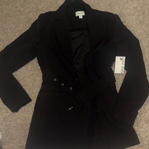 Nine West Black Belted Blazer